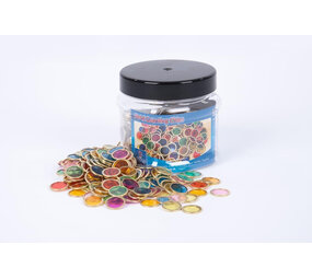 Shaw Magnets Pot met 500 Gekleurde Fiches - schade aan pot Shaw Magnets Pot met 500 Gekleurde Fiches - schade aan pot