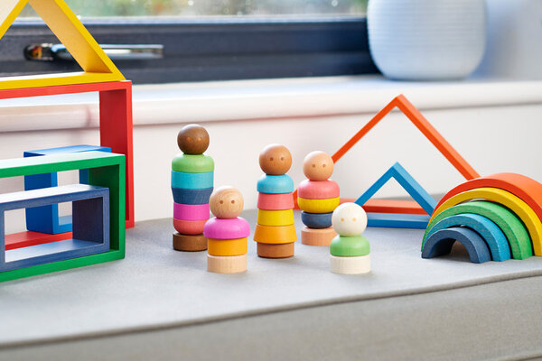 TickiT Houten Stapel Poppen Regenboog TickiT Houten Stapel Poppen Regenboog