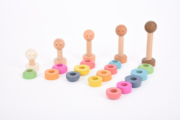TickiT Houten Stapel Poppen Regenboog TickiT Houten Stapel Poppen Regenboog