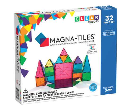 Magna Tiles Clear Colors 32 stuks Magna Tiles Clear Colors 32 stuks