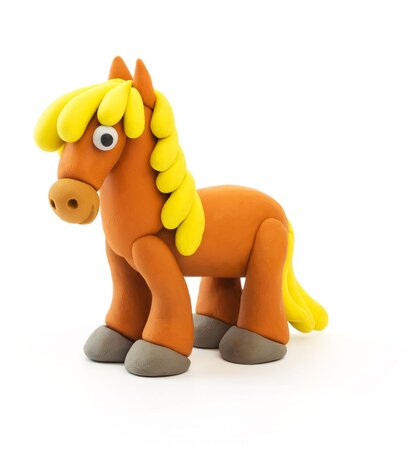 Hey Clay Interactieve Boetseerklei Horse (3 kleuren)