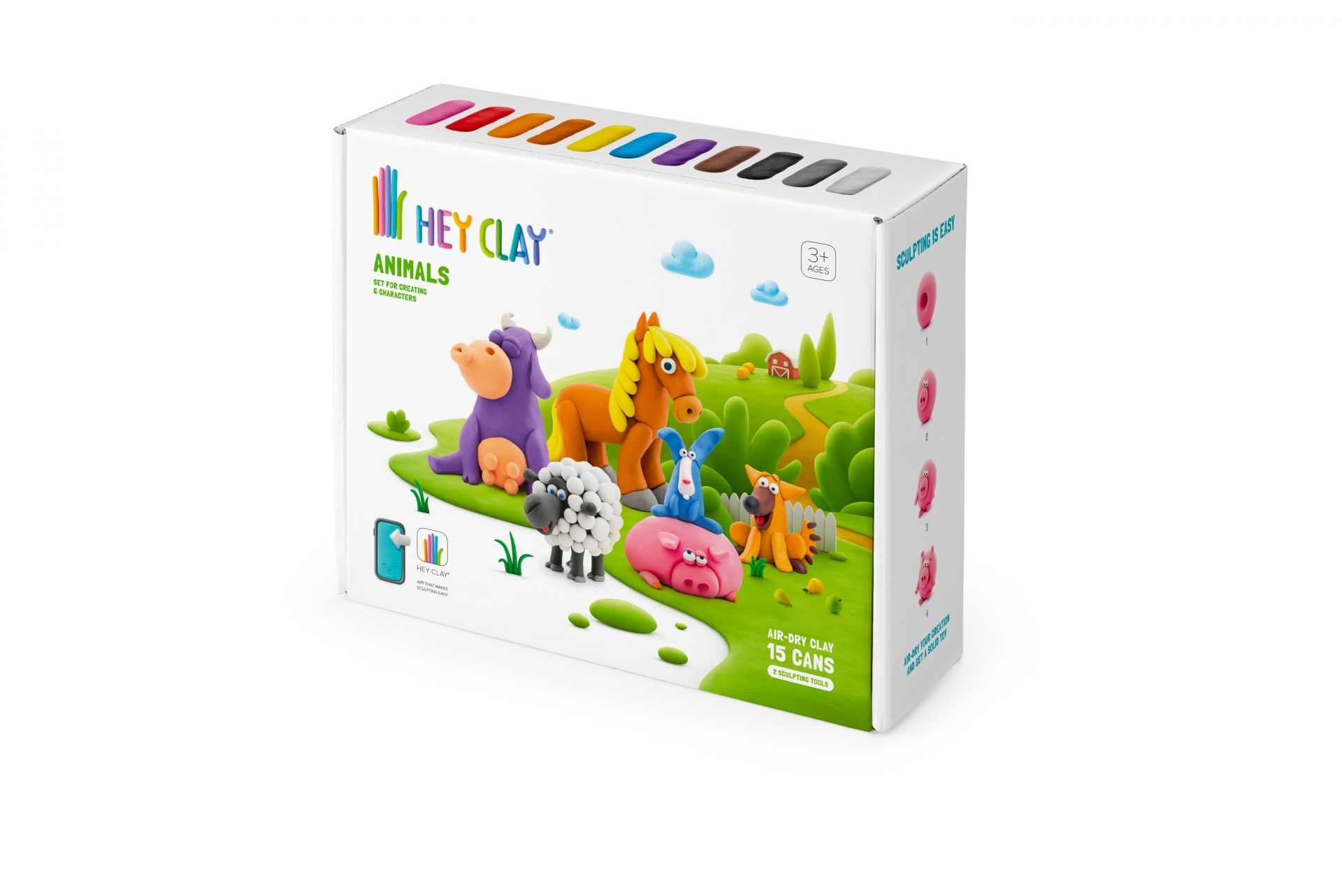 Hey Clay Interactieve Boetseerklei Dieren 15 kleuren