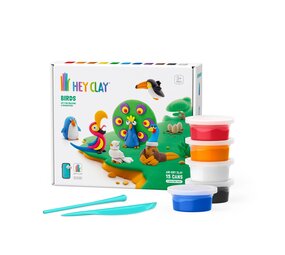 Hey Clay Interactieve Boetseerklei Vogels (15 kleuren) Hey Clay Interactieve Boetseerklei Vogels (15 kleuren)