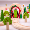 Bigjigs Toys Houten Trein | Stenen Tunnel Rood