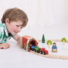 Bigjigs Toys Houten Trein | Stenen Tunnel Rood