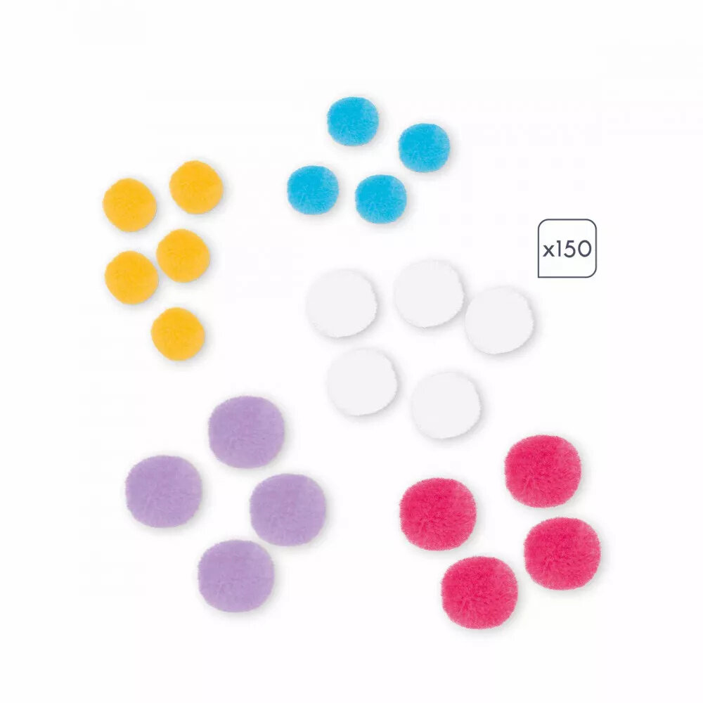 Janod Atelier pompoms kaarten maken Janod Atelier pompoms kaarten maken