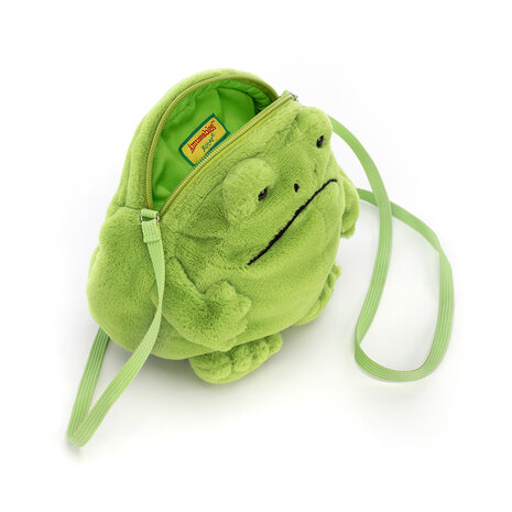 Jellycat Ricky Rain Frog Bag Tasje Jellycat Ricky Rain Frog Bag Tasje