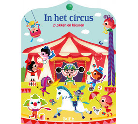 In het circus plakken en kleuren In het circus plakken en kleuren