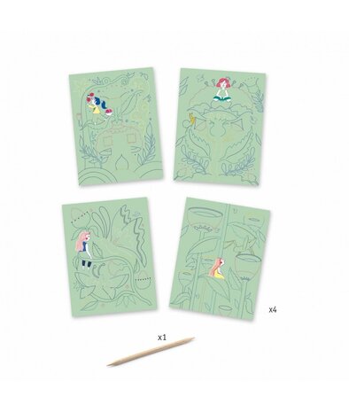 Djeco Kraskaarten Duimelijntje Djeco Kraskaarten Duimelijntje