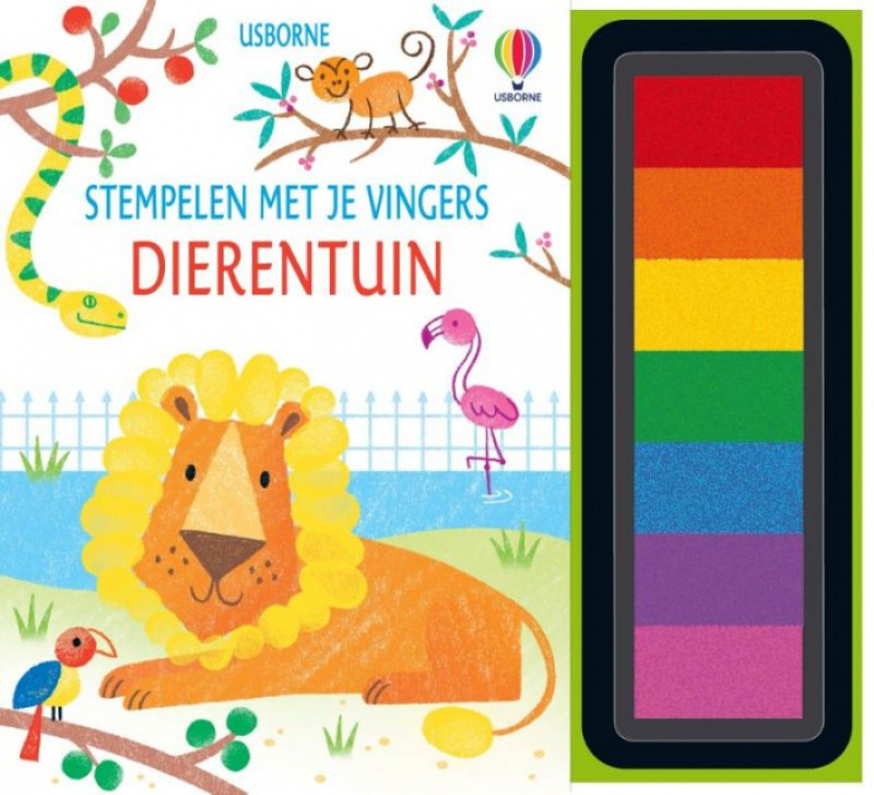 Stempelen met je vingers - Dierentuin afbeelding