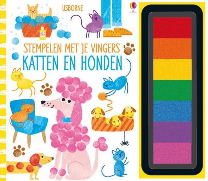 Stempelen met je vingers - Katten en honden afbeelding