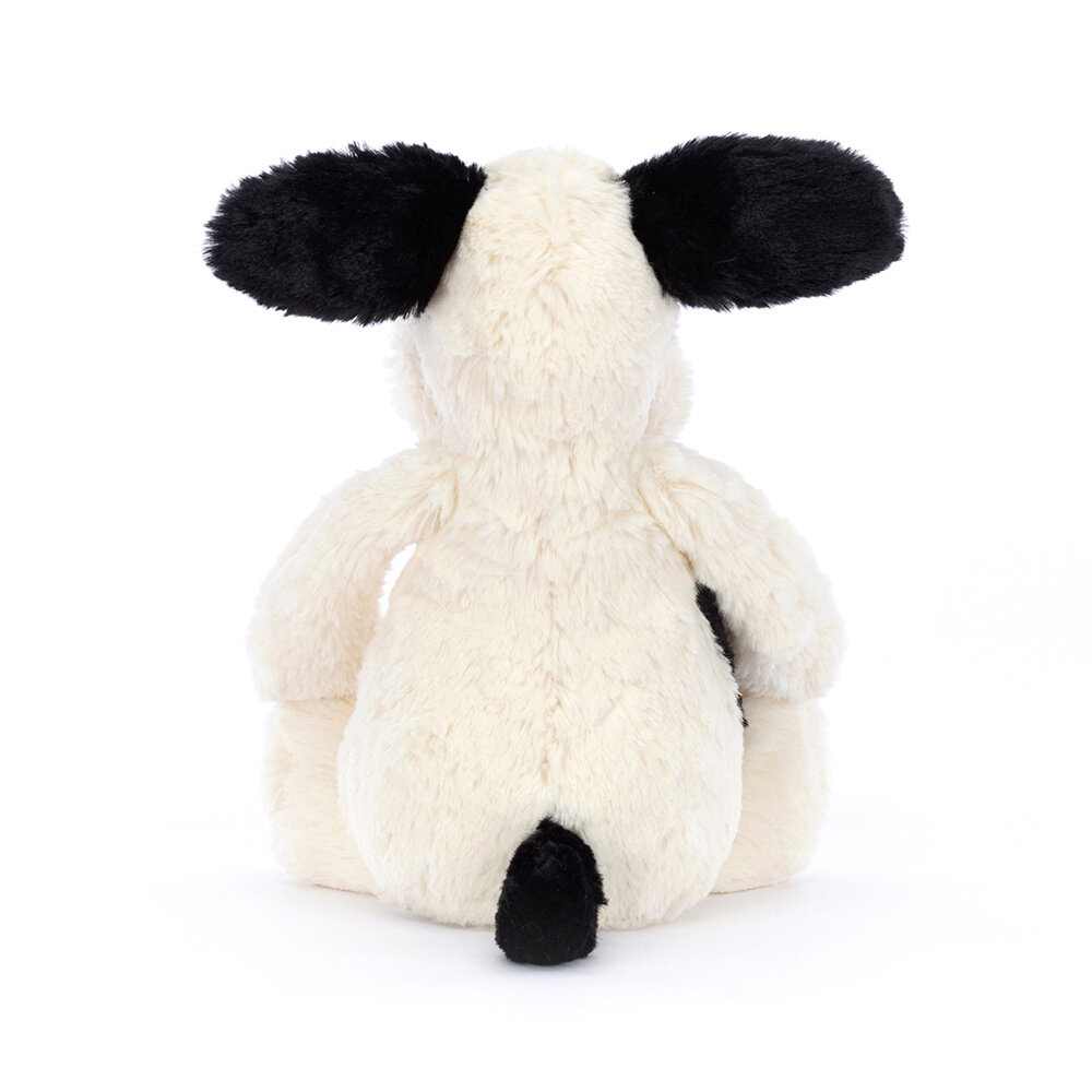 Jellycat Knuffel Bashful Black & Cream Puppy Original Jellycat Knuffel Bashful Black & Cream Puppy Original