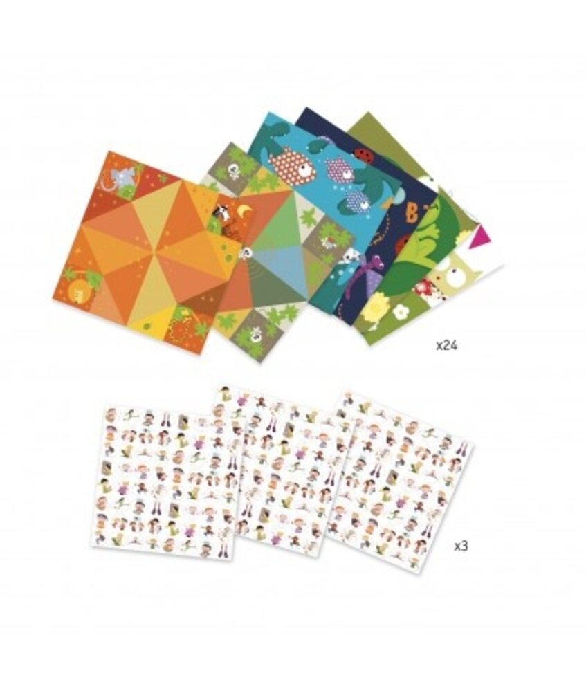 Djeco Origami Papieren Happertjes - Dieren
