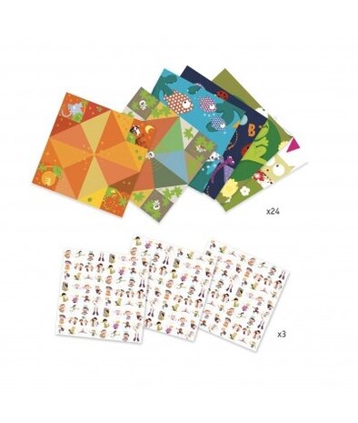 Djeco Origami Papieren Happertjes - Dieren