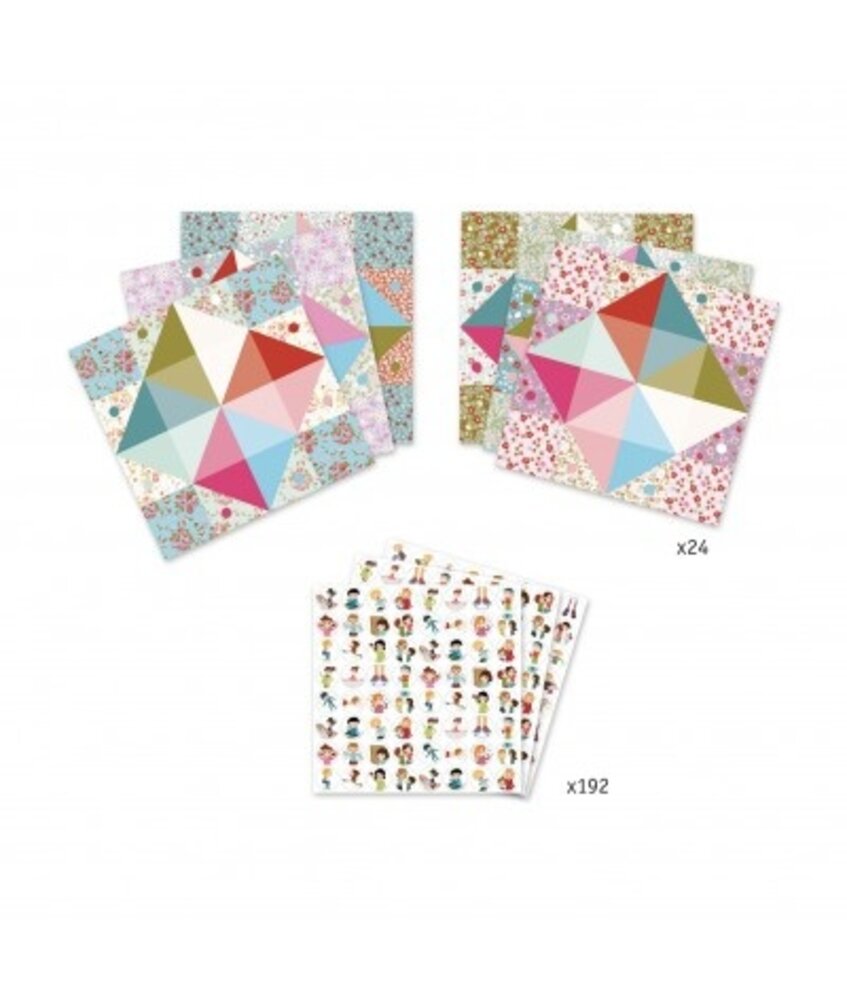 Djeco Eenvoudig Origami Knutselpakket | Doosjes vouwen  fleurs Djeco Eenvoudig Origami Knutselpakket | Doosjes vouwen  fleurs