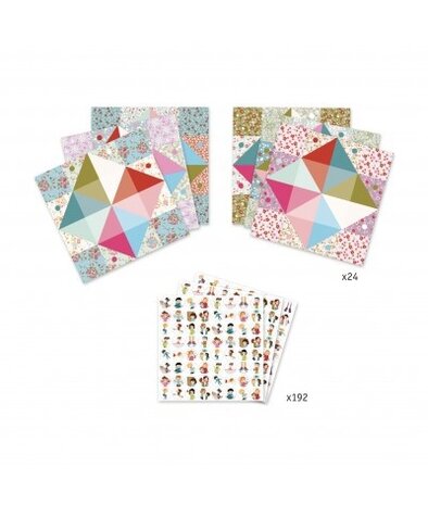 Djeco Eenvoudig Origami Knutselpakket | Doosjes vouwen  fleurs Djeco Eenvoudig Origami Knutselpakket | Doosjes vouwen  fleurs