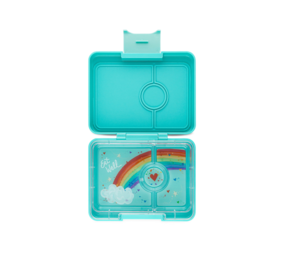 Yumbox Yumbox Snack 3 vakken Misty Aqua / Rainbow Tray Yumbox Yumbox Snack 3 vakken Misty Aqua / Rainbow Tray