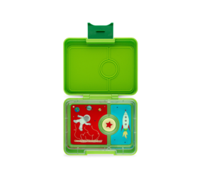 Yumbox Yumbox Snack 3 vakken Lime Green / Rocket Tray Yumbox Yumbox Snack 3 vakken Lime Green / Rocket Tray