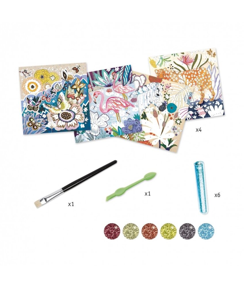 Djeco Glitter Schilderij Tropico Djeco Glitter Schilderij Tropico