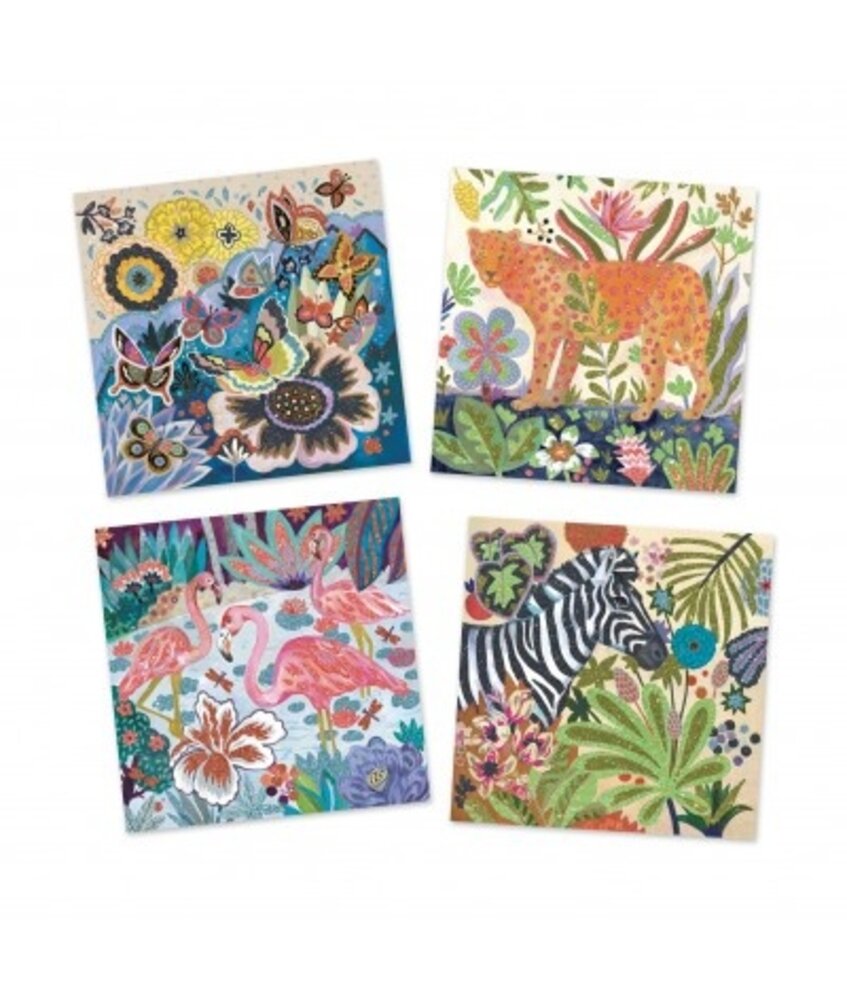 Djeco Glitter Schilderij Tropico Djeco Glitter Schilderij Tropico