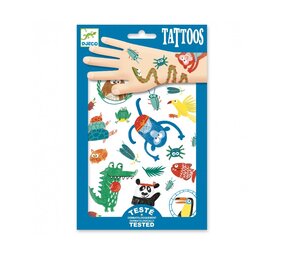 Djeco Tattoo's Grappige dieren Djeco Tattoo's Grappige dieren