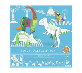 Djeco Knutselset| Dinosaurrussen, kleur, bouw en speel Djeco Knutselset| Dinosaurrussen, kleur, bouw en speel
