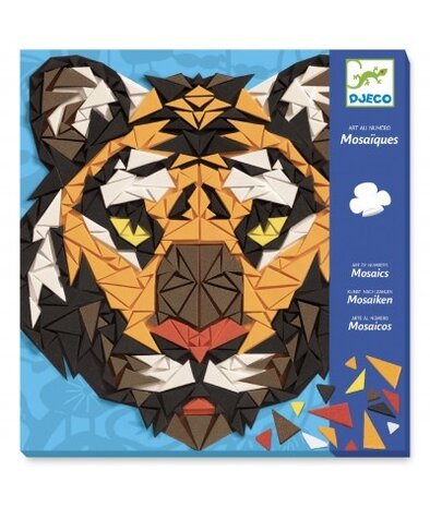 Djeco Mozaïek Kunst met een nummer | Wilde dieren Djeco Mozaïek Kunst met een nummer | Wilde dieren