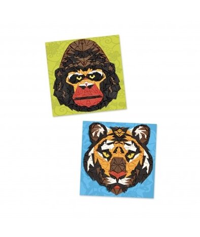 Djeco Mozaïek Kunst met een nummer | Wilde dieren Djeco Mozaïek Kunst met een nummer | Wilde dieren