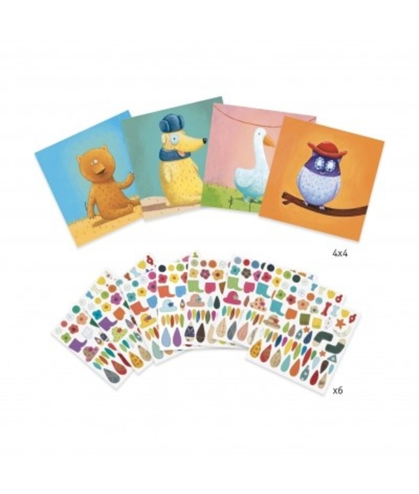 Djeco Creëren met stickers| Dieren Djeco Creëren met stickers| Dieren