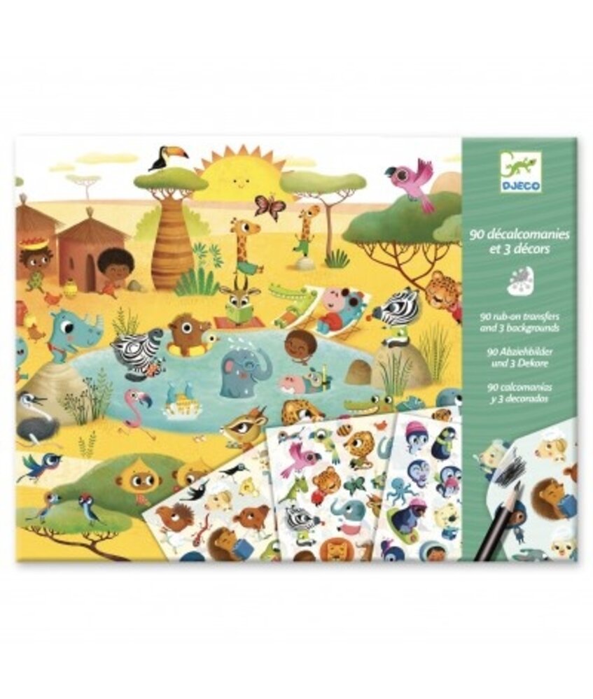 Djeco Krasplaatjes | Savanne, Woestijn en Noordpool Djeco Krasplaatjes | Savanne, Woestijn en Noordpool