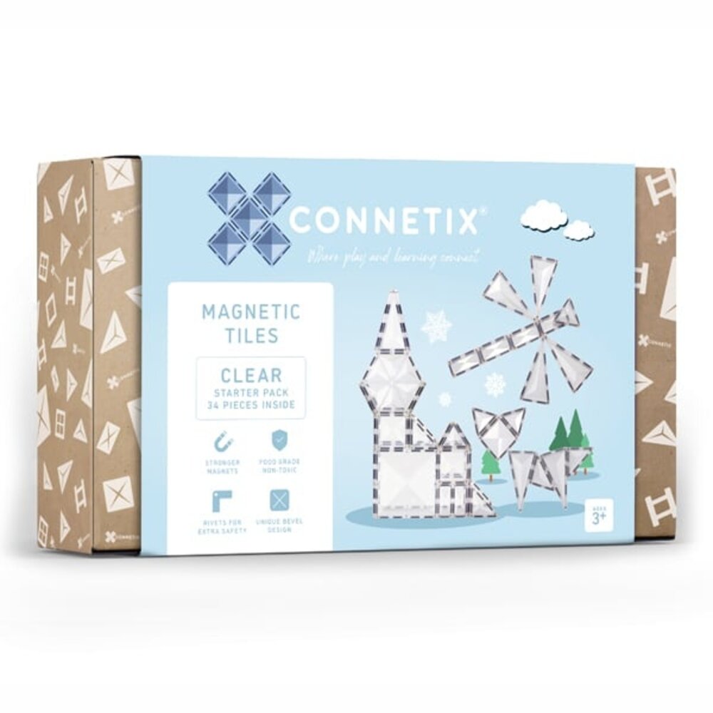 Connetix Magnetische Tegels Startersset Clear 34 stuks