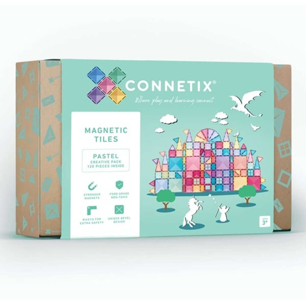 Connetix Magnetische Tegels Pastel Creative 120 stuks Connetix Magnetische Tegels Pastel Creative 120 stuks