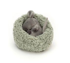 Jellycat Knuffel Muis Hibernating Mouse Jellycat Knuffel Muis Hibernating Mouse