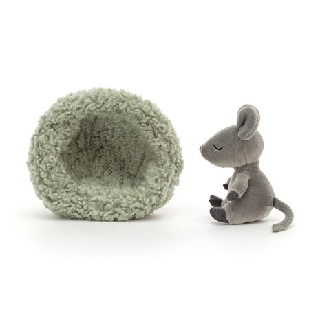 Jellycat Knuffel Muis Hibernating Mouse Jellycat Knuffel Muis Hibernating Mouse