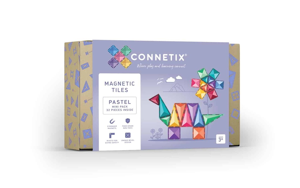 Connetix Magnetische Tegels Pastel Mini 32 stuks Connetix Magnetische Tegels Pastel Mini 32 stuks