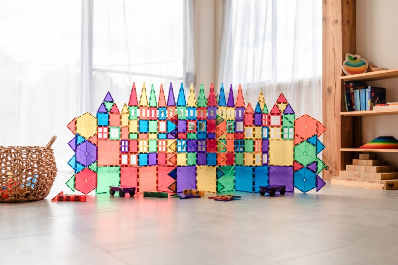 Connetix Magnetische Tegels Rainbow Mega Pack 212 stuks Connetix Magnetische Tegels Rainbow Mega Pack 212 stuks