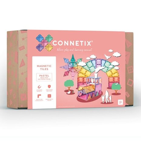 Connetix Magnetische Tegels Pastel Mega Pack 202 stuks Connetix Magnetische Tegels Pastel Mega Pack 202 stuks