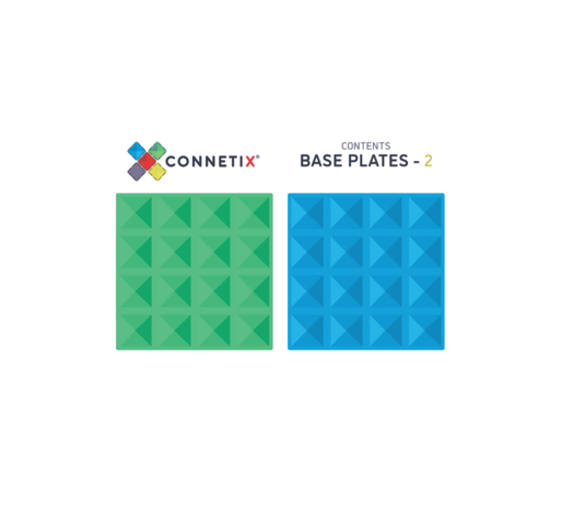 Connetix Magnetische Tegels Bodemplaten Groen en Blauw 2 stuks Connetix Magnetische Tegels Bodemplaten Groen en Blauw 2 stuks