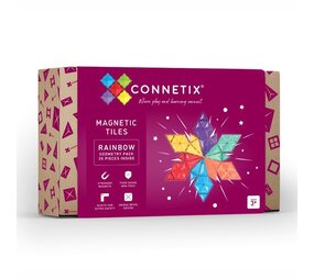 Connetix Magnetische Tegels Rainbow Geometry 30 stuks Connetix Magnetische Tegels Rainbow Geometry 30 stuks