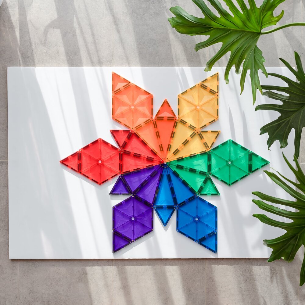 Connetix Magnetische Tegels Rainbow Geometry 30 stuks