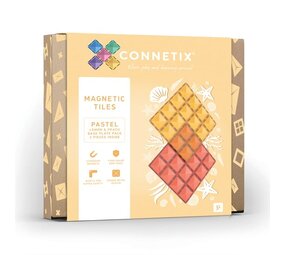 Connetix Magnetische Tegels Bodemplaten Lemon en Peach 2 stuks Connetix Magnetische Tegels Bodemplaten Lemon en Peach 2 stuks