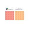 Connetix Magnetische Tegels Bodemplaten Lemon en Peach 2 stuks