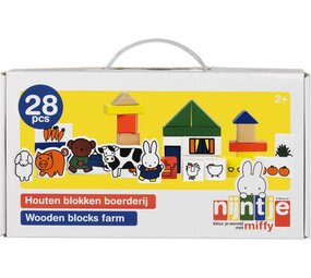 Nijntje Houten blokken boerderij Nijntje Houten blokken boerderij