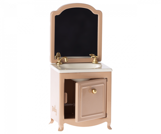 Maileg Muizen Sink Dresser with Mirror Wastafel met Spiegel Dark Powder Maileg Muizen Sink Dresser with Mirror Wastafel met Spiegel Dark Powder