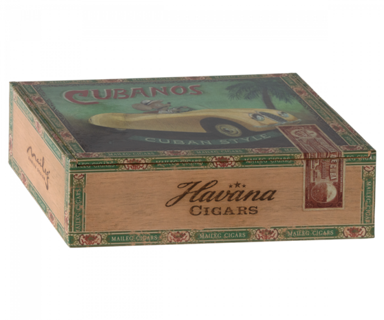 Maileg Opa en Oma Grandma en Grandpa Mice in sigarendoos Maileg Opa en Oma Grandma en Grandpa Mice in sigarendoos