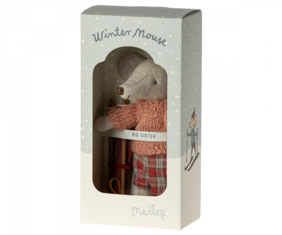 Maileg Winter Mouse met ski set, Big sister Maileg Winter Mouse met ski set, Big sister