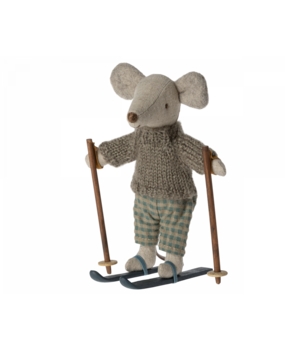 Maileg Winter Mouse met ski set, Big brother Maileg Winter Mouse met ski set, Big brother