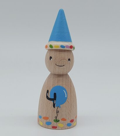 Houten Pegdoll Verjaardag met cijfer Houten Pegdoll Verjaardag met cijfer