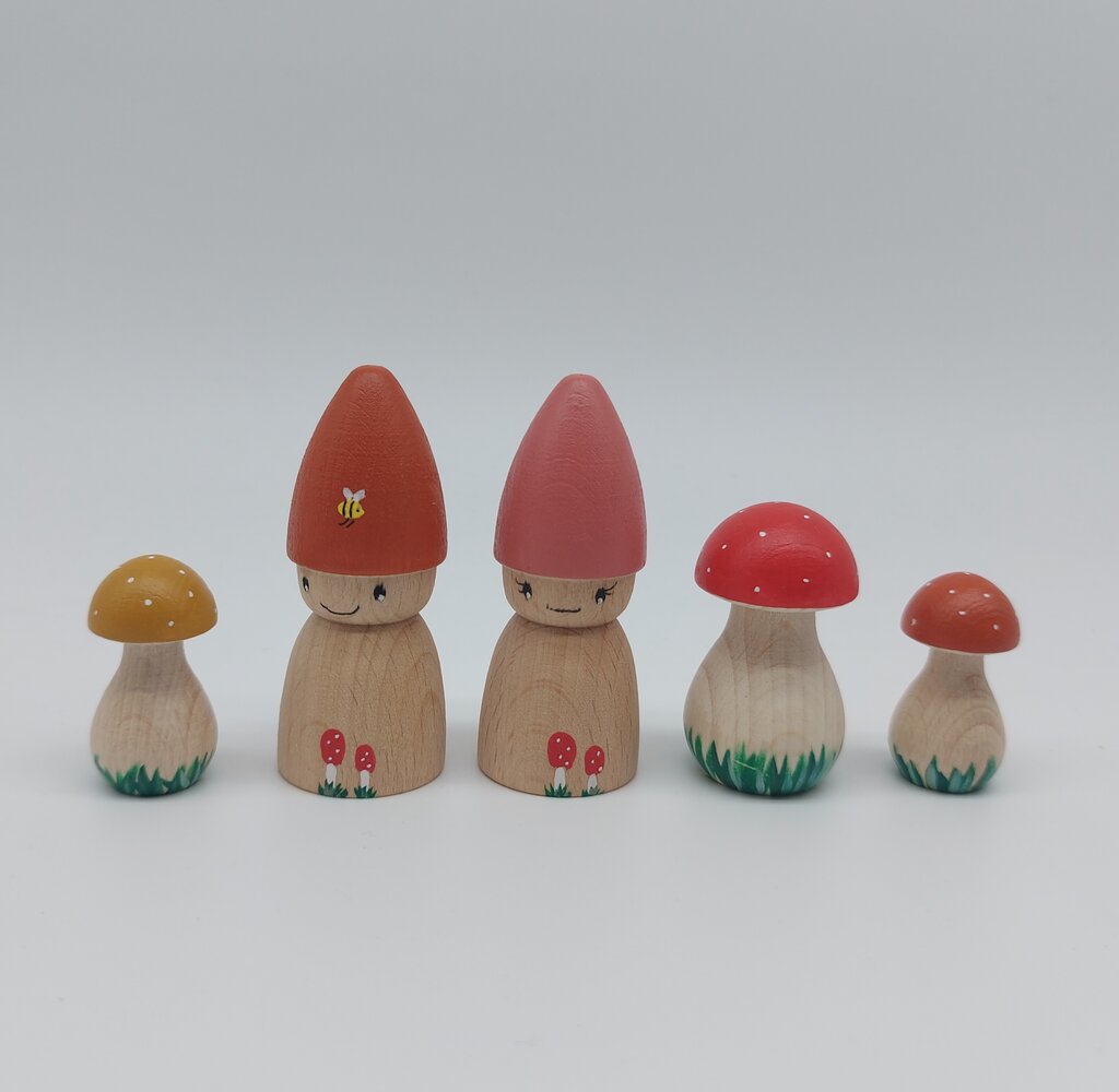Set Kabouters met Paddenstoelen Set Kabouters met Paddenstoelen