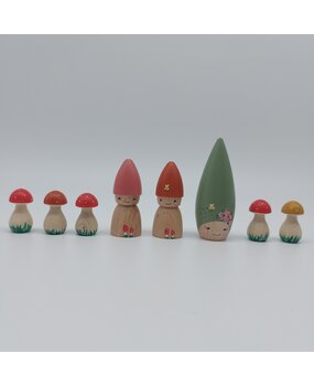 Grote Set Kabouters met Paddenstoelen Grote Set Kabouters met Paddenstoelen